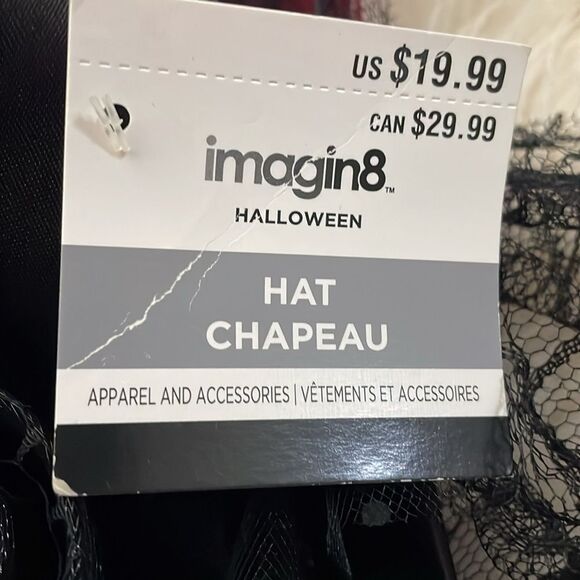 Steampunk Red Felt Hat Lace Spiderweb Veil   Feather Halloween - Picture 6 of 9